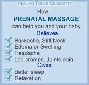 Prenatal Massage for pregnant women at Healing Touch Charlotte