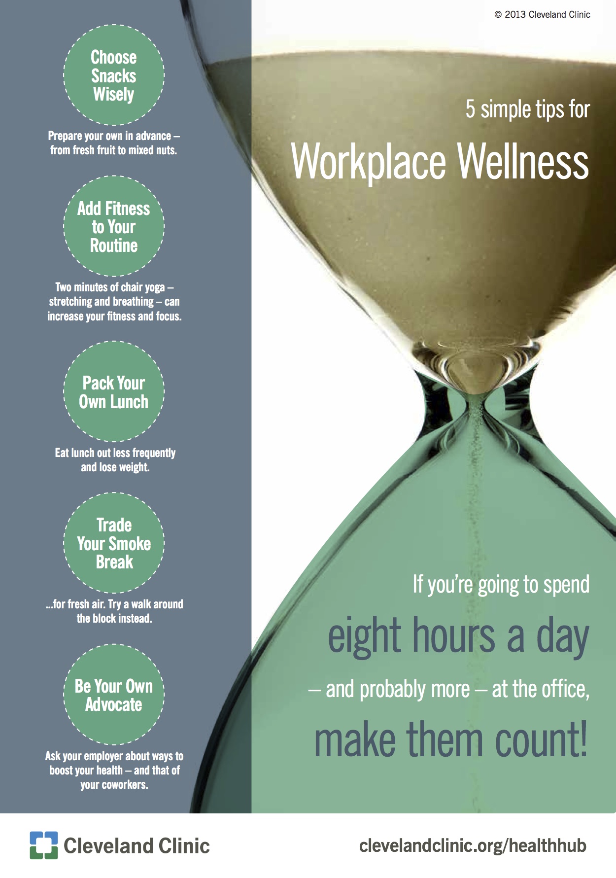 5 Simple Tips For Workplace Wellness From The Cleveland Clinic