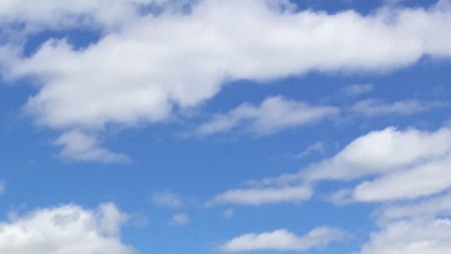 blue spring sky with white clouds