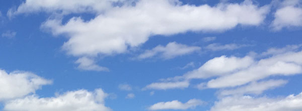 blue spring sky with white clouds