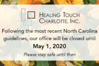 Healing Touch office is closed until May 1, 2020